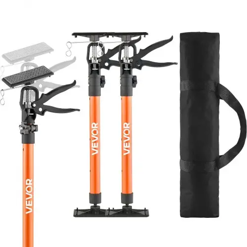 VEVOR plafondsteun met één hand, 2-pack, telescopische stalen steun van 53-155 cm, montagesteun met een capaciteit tot 70 kg voor het installeren van kasten, het optillen van gipsplaten en vrachtpalen
