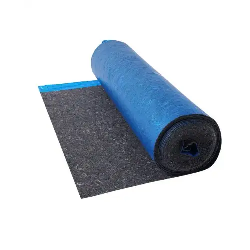 VEVOR contactgeluidsisolatie, 18,8 m²/rol, 3 mm dikke isolatieonderlaag met geïntegreerde dampremmende laag, vezel + PE-folie, geluidsisolatie en geluidsreductie, ideaal voor laminaat, hout, blauw