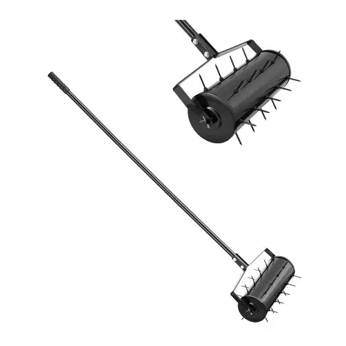 VEVOR Beluchter, 435 x 235 x 1560 mm, Handverticuteermachine, Gazonbeluchter met afneembare handgreep en 27 ijzeren pinnen, Gazonbeluchter voor verdichte grond en gazons in de tuin, Terras, Tuin, Zwart
