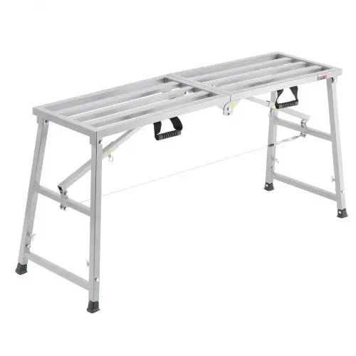 VEVOR Werkplatform 700-1150 mm, Opvouwbare trap van gelegeerd staal, Draagbaar werkplatform, Draagvermogen 360 kg, Opstapje voor het schilderen van gipsplaten, schoonmaken, wassen