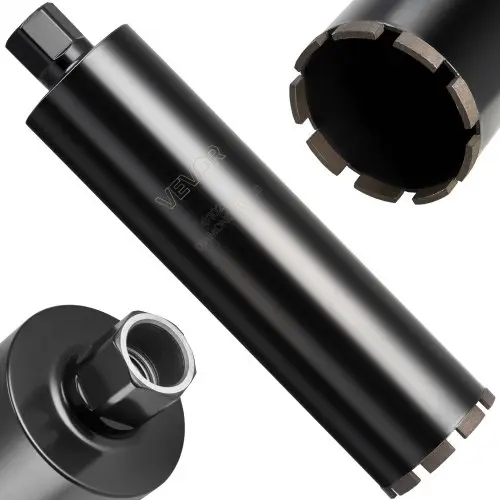 VEVOR kernboor, 102 mm diameter, 356 mm boordiepte, 1-1/4 inch-7 binnendraad, zeer nauwkeurige lastechnologie, natte diamantkernboor voor gewapend beton, baksteen en metselwerk.