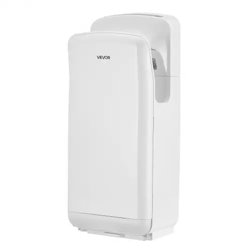 VEVOR verticale handdroger, elektrische handdroger met HEPA-filter, motor van 19000 tpm en dubbele luchtstroom, automatische ABS-wandhanddroger met negatieve ionen voor commercieel gebruik, wit