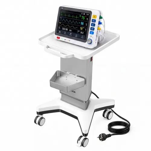 VEVOR Medische Trolley 50 kg Laboratoriumtrolley Medische Servicetrolley 700–850 mm, voor Kliniek, Ziekenhuis, Laboratorium, In hoogte verstelbaar, Geluidsarme trolley met 360° draaifunctie, Vergrendelbare wielen