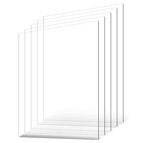 VEVOR PET/Plexiglas platen, set van 5 kunststof platen, 610x914mm, 1mm dik, transparante flexibele kunststof platen voor knutselwerkjes, vervangend glas voor fotolijsten, doe-het-zelf displayproject, eenvoudig te snijden