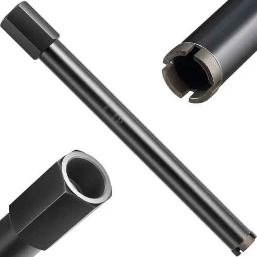 VEVOR kernboor, 38 mm diameter, 356 mm boordiepte, 1-1/4 inch-7 binnendraad, zeer nauwkeurige lastechnologie, natte diamantkernboor voor gewapend beton, baksteen en metselwerk.