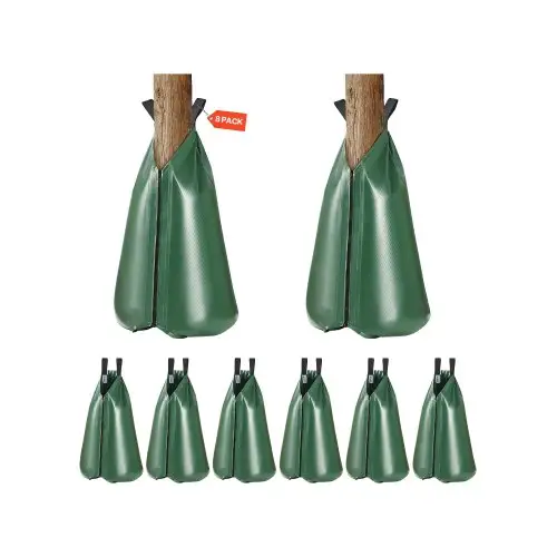 VEVOR Boomwaterzakken, set van 8 75L waterzakken voor nieuwe bomen, 5-9 uur langzame afgifte, waterzak met ritssluiting, boomwatersysteem voor diep wortelbeheer