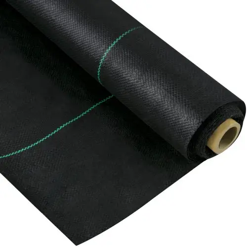 VEVOR 0,9 x 15,2 m onkruidbestrijdingsdoek, tuinvlies, 5 oz geweven onkruidbestrijdingsdoek, hoge permeabiliteit, geschikt voor bloemperken, geotextieldoek voor onderlaag, polyethyleen grondbedekking