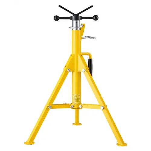 VEVOR V-kop pijpsteun, draagvermogen 1134 kg, pijpsteun voor pijpen van 3,2-305 mm, pijpsteun voor lassen, snijden en ponsen, koolstofstaal, opvouwbaar en draagbaar, in hoogte verstelbaar van 71-132 cm, stabiele steun
