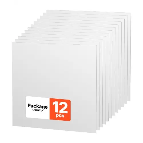 VEVOR 12 stuks plafondpanelen, plafondtegels, PVC-schuimplaat 605x605mm, wit, minimalistisch design, waterdicht, brandwerend, op maat te snijden, voor systeemplafonds, moderne interieurdecoratie voor thuis en kantoor