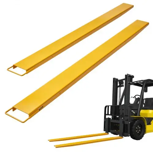 VEVOR 2-delige set vorkverlengstukken, 2440 mm vorktandverlenging, 1,815 ton draagvermogen, Q235 koolstofstalen vorktanden, ontwerp uit één stuk, palletvorkverlengstuk, compatibel met 106 mm vorken.
