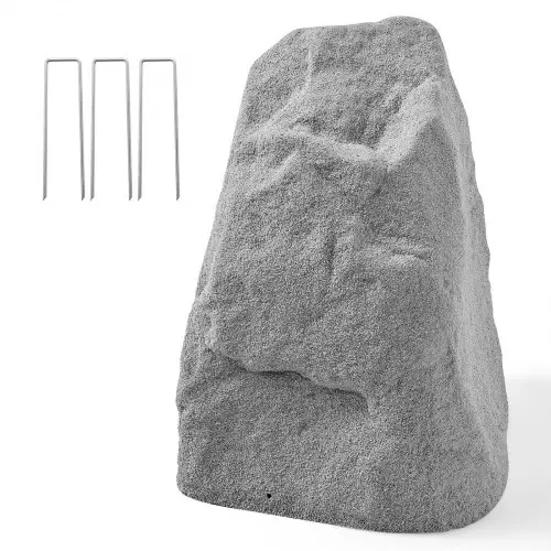 VEVOR Cover Rock, kunstmatige stenen afdekking voor buitengebruik, realistisch uiterlijk en naadloos ontwerp, lichtgewicht en weerbestendige kunstmatige rots voor tuin- en erfdecoratie, grijs, maat M