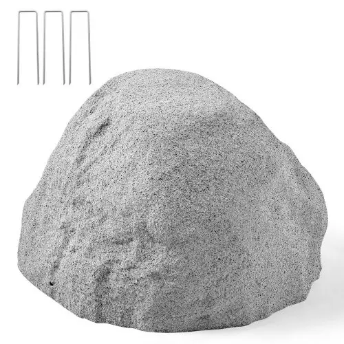 VEVOR Cover Rock, kunstmatige stenen afdekking voor buiten, tuinrots, realistische steenlook, kunstmatige rots van polyresin voor landschapsarchitectuur, tuindecoratie, transformatorhuis, grijs, maat S