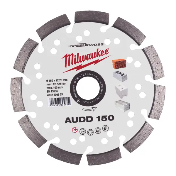 Milwaukee AUDD 150 x 22,23 x 2,6 mm Diamantschijf - 4932399825
