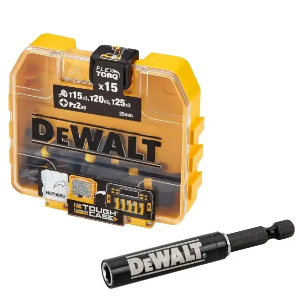 DeWALT 15-delig FLEXTORQ Schroefbitset in TOUGHCASE - DT70522T