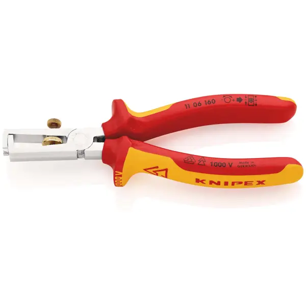 Knipex 160 mm Afstriptang met openingsveer universeel - VDE - 11 06 160