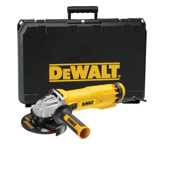 DeWALT DWE4237K Haakse slijper 125 mm met schuifschakelaar en herstartbeveiliging