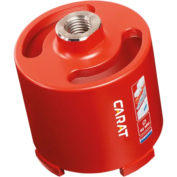 Carat Droogboor Dustec Ø 122 mm, lengte 60 mm, M16, 6 segmenten - HTS1226040