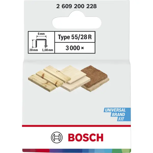 Bosch 28 mm 6,0 x 1,08 mm type 55 Nieten | 3000 stuks - Professional - 2609200228