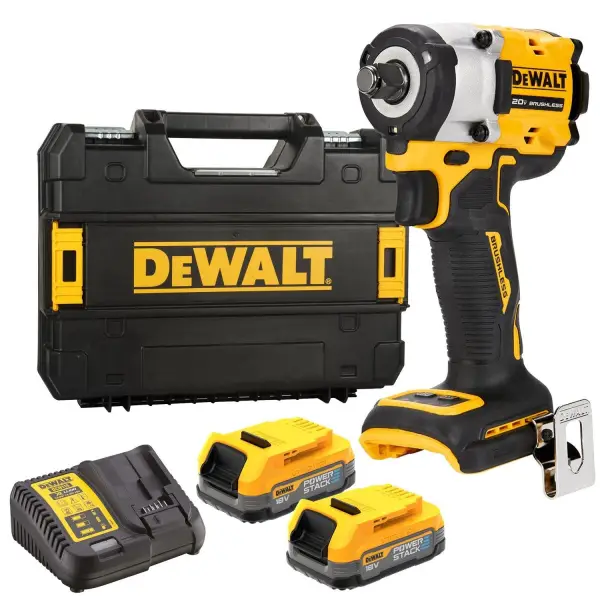 DeWALT DCF921E2T Accu slagmoersleutel 406Nm 1/2" frictiering 18V XR 1.7Ah POWERSTACK in TSTAK