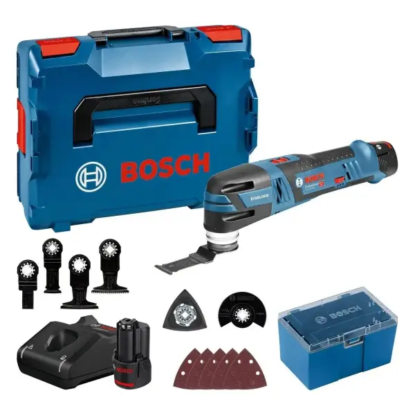 Bosch Professional GOP 12V-28 Accu multitool + accessoires 12V 3.0Ah in L-Boxx - 06018B5006