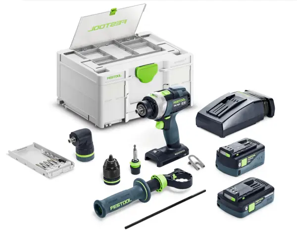 Festool TPC 18/4 4,0/5,0 I-Set QUADRIVE Accu klop-/schroefboormachine 18V 4.0/5.0Ah in Systainer - 577621