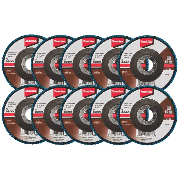 Makita Z120 115mm Lamellenschuurschijf | 10 stuks - D-63775-10