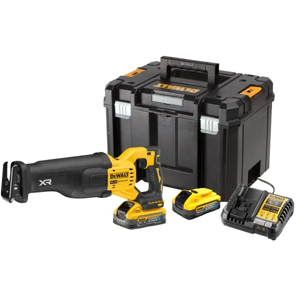 DeWALT DCS386H2T 18 V XR Premium Reciprozaag 2x 5,0 Ah met Lader en Koffer