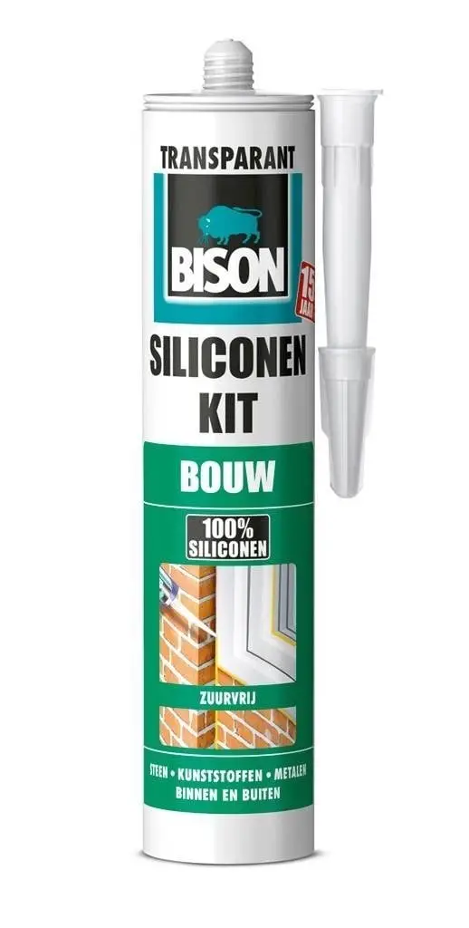 Bison siliconenkit bouw transparant - 310ml