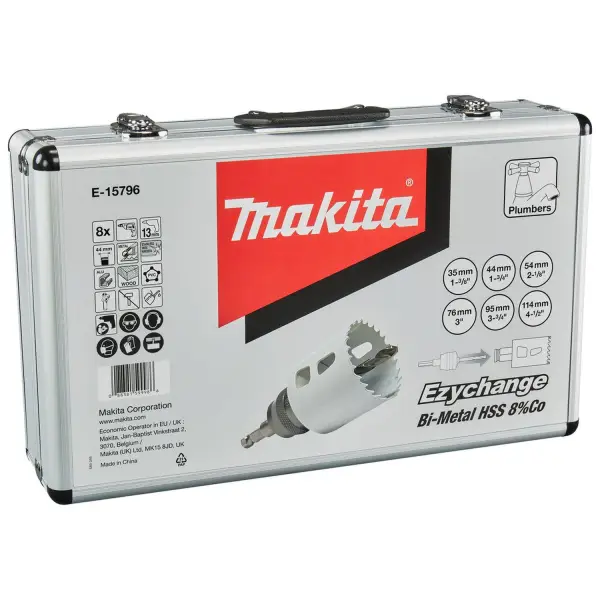 Makita 8-delig Gatzaagset hout/metaal in koffer - E-15796