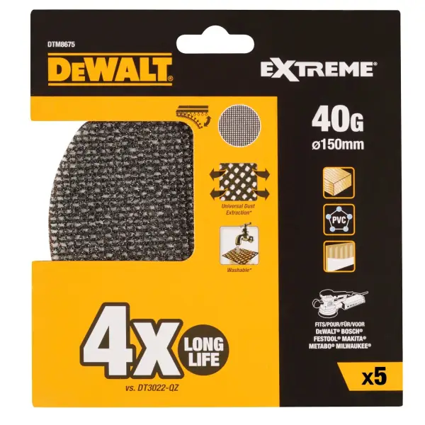 DeWALT K40 ø 150 mm Schuurgaas (5 stuks) - Mesh - DTM8675