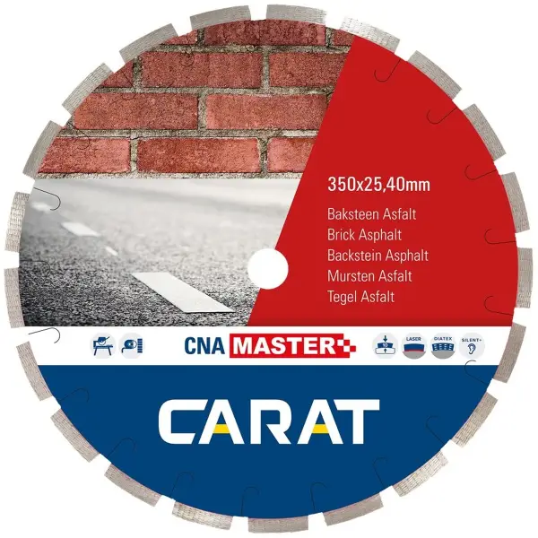 Carat Diamantzaag baksteen / asfalt CNAM Ø 350 mm, asgat 30,00 mm - CNAM350500