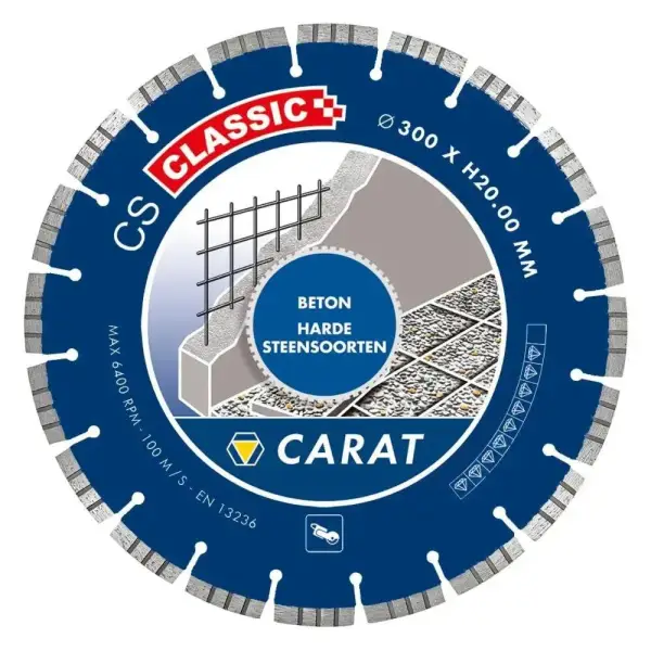 Carat 300x20mm CLASSIC Diamantzaag beton/hard steen - CS - CSC3002000