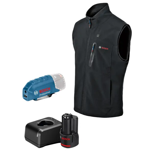 Bosch Professional PRO GHV 12+18V XA M Verwarmde bodywarmer zwart 1x 2.0Ah - 06188000G5