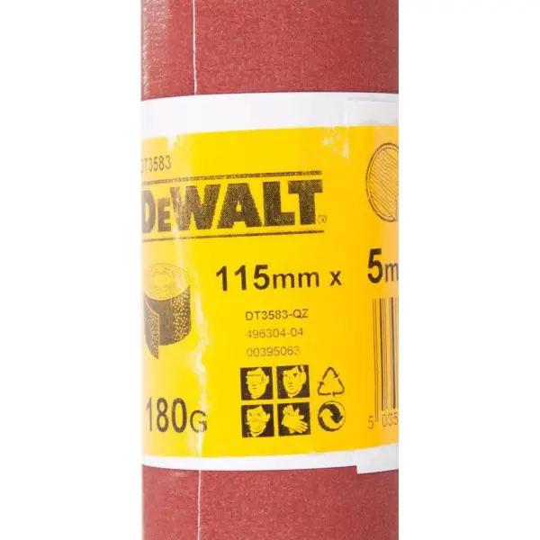 DeWALT P180 5m x 115mm Schuurpapier rol - DT3583