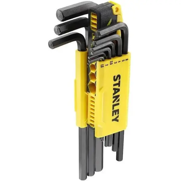 Stanley Stiftsleutelset 10-Dlg Hex Grip - 0-89-904