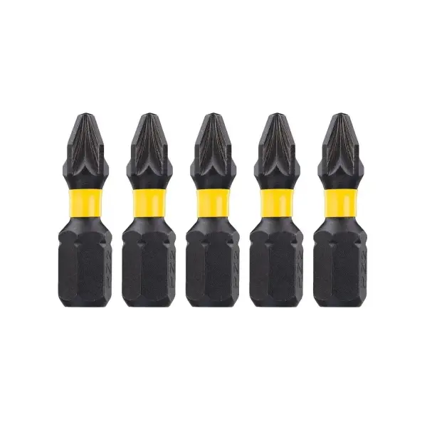 DeWALT PZ2 25mm Impact Torsion Schroefbits (5 stuks) - Extreme - DT7387T