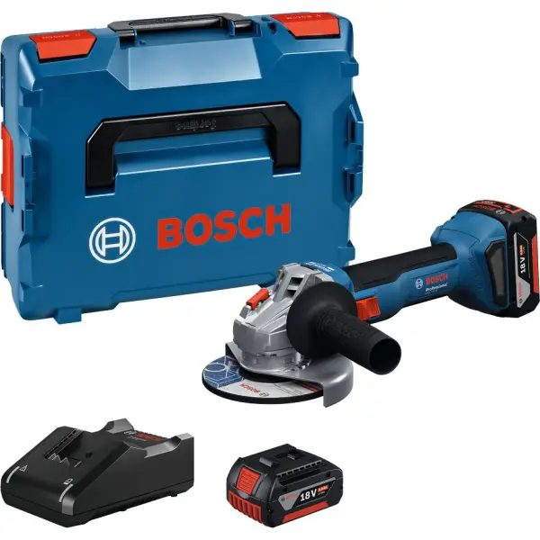 Bosch Professional GWS 18V-8 Accu haakse slijper 125mm 18V 4.0Ah in L-Boxx - 06019N9002