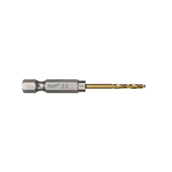 Milwaukee Metaalboor HSS-G Ti. SHOCKWAVE RED HEX 2,5 mm (10 stuks) - 4932478175
