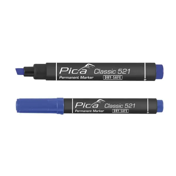 Pica Permanent Marker beitel blauw (10 stuks) - 521/41 - PI52141