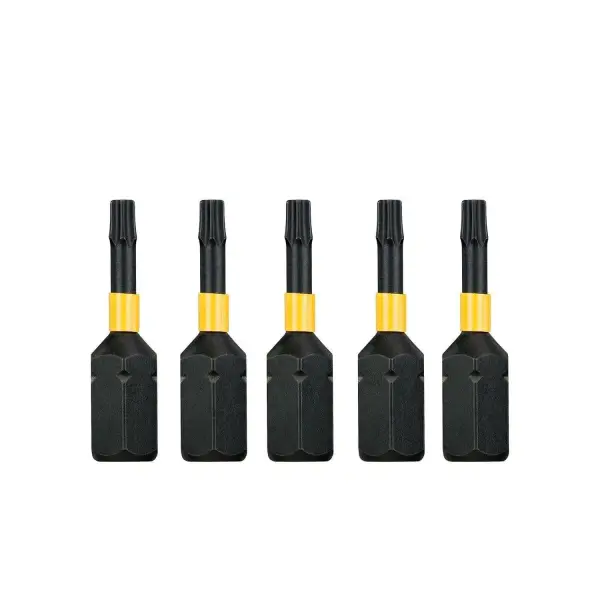 DeWALT T10 25mm Impact Torsion Schroefbits (5 stuks) - Extreme - DT7379T