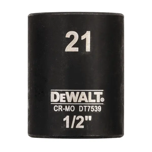 DeWALT 21mm 1/2" Krachtdop kort - DT7539
