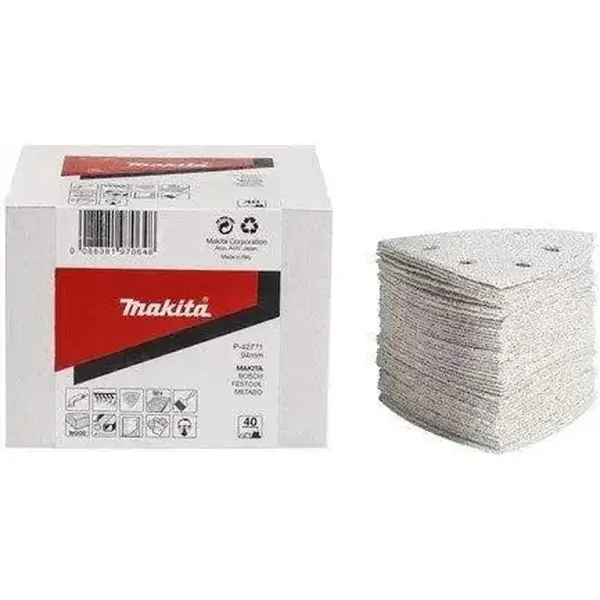 Makita A120 94mm Delta schuurvel 3-K White velcro (50 stuks) - P-42818