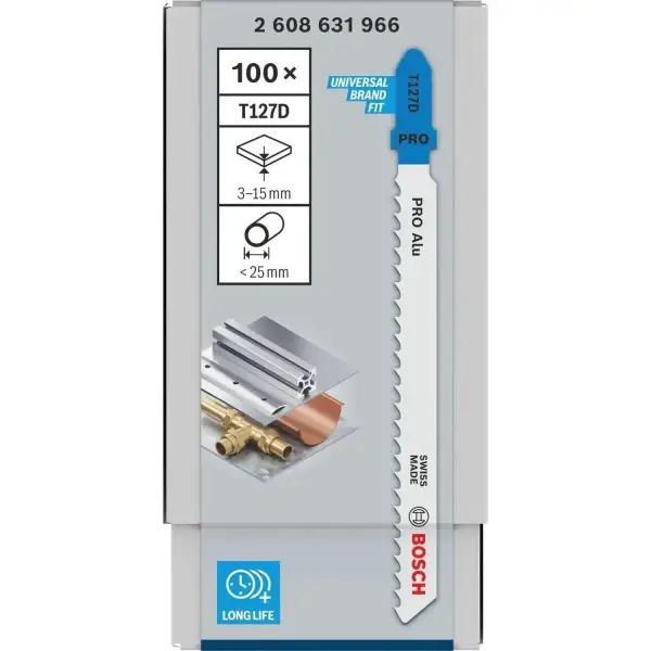 Bosch Alu Decoupeerzaagblad (100 stuks) - Professional T127D PRO - 2608631966