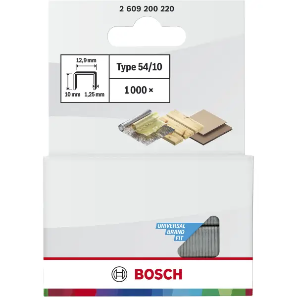 Bosch 10 mm 12,9 x 1,25 mm type 54 Nieten | 1000 stuks - Professional - 2609200220