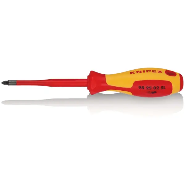 Knipex 215 mm Schroevendraaier (Slim) voor kruiskopschroeven Pozidriv® - VDE - 98 25 02 SL