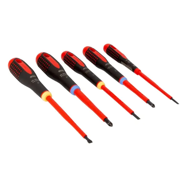 Bahco 5-delig Schroevendraaierset ERGO™ Geïsoleerd 1000V VDE Sleuf/Pozidriv - BE-9882S