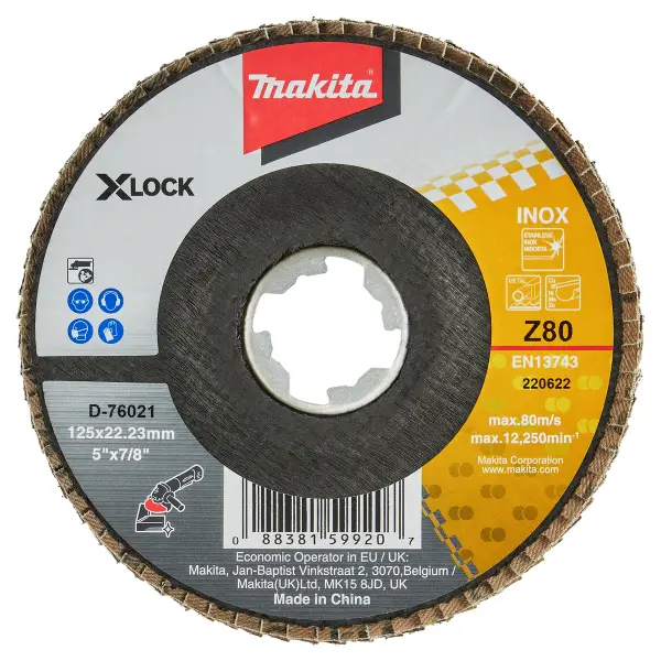 Makita Z80 125mm X-LOCK Lamellenschuurschijf - D-76021