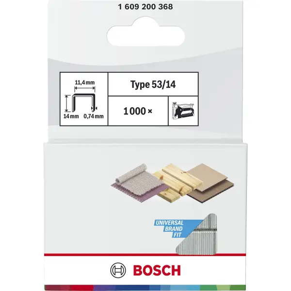 Bosch 14 mm 11,4 x 0,74 mm type 53 Nieten | 1000 stuks - Professional - 1609200368
