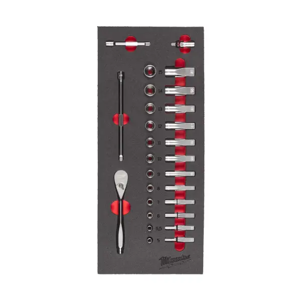 Milwaukee 28-delig Foam inlay doppenset 1/4" - TOOLGUARD™ - 4932479824