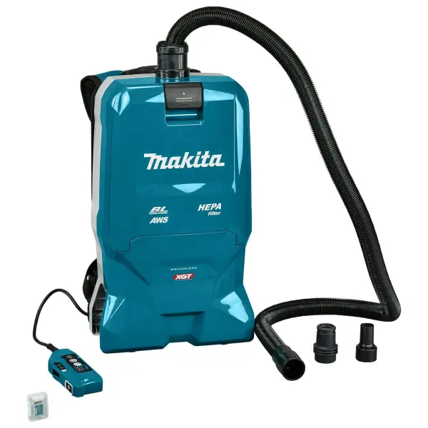 Makita VC012GZ01 Accu rugstofzuiger met machineansluiting + AWS-zender XGT 40V Max Basic Body